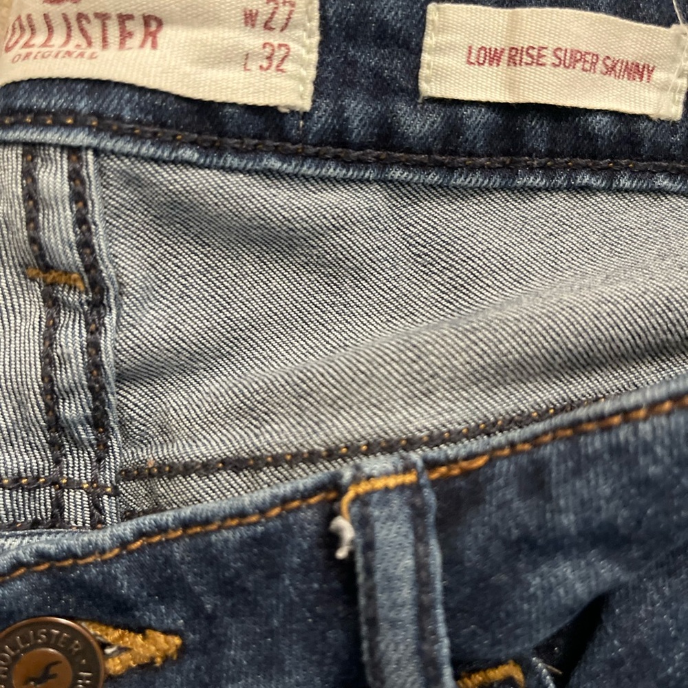 Hollister Women’s Low Rise Skinny Jeans - Dark Blue sz 5L